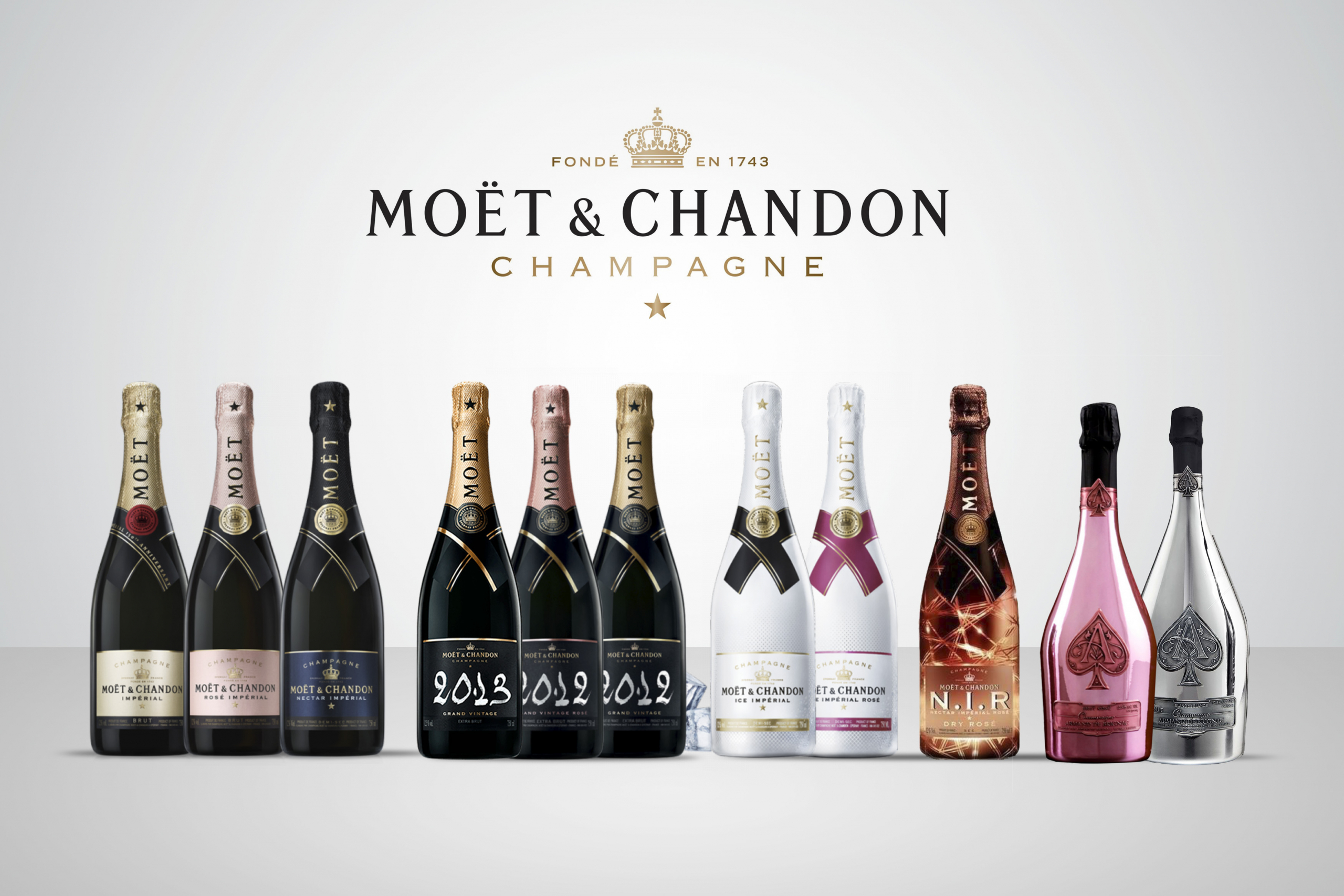 Gama de Moët & Chandon distribuida por Marcha S.A. en Canarias